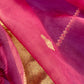 Purple Handloom Silk Kurta And Kora Silk Dupatta With Kadwa Weaving