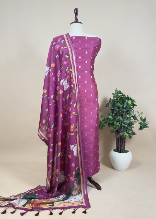 Wedding Wear Banarasi Suit In Silk

