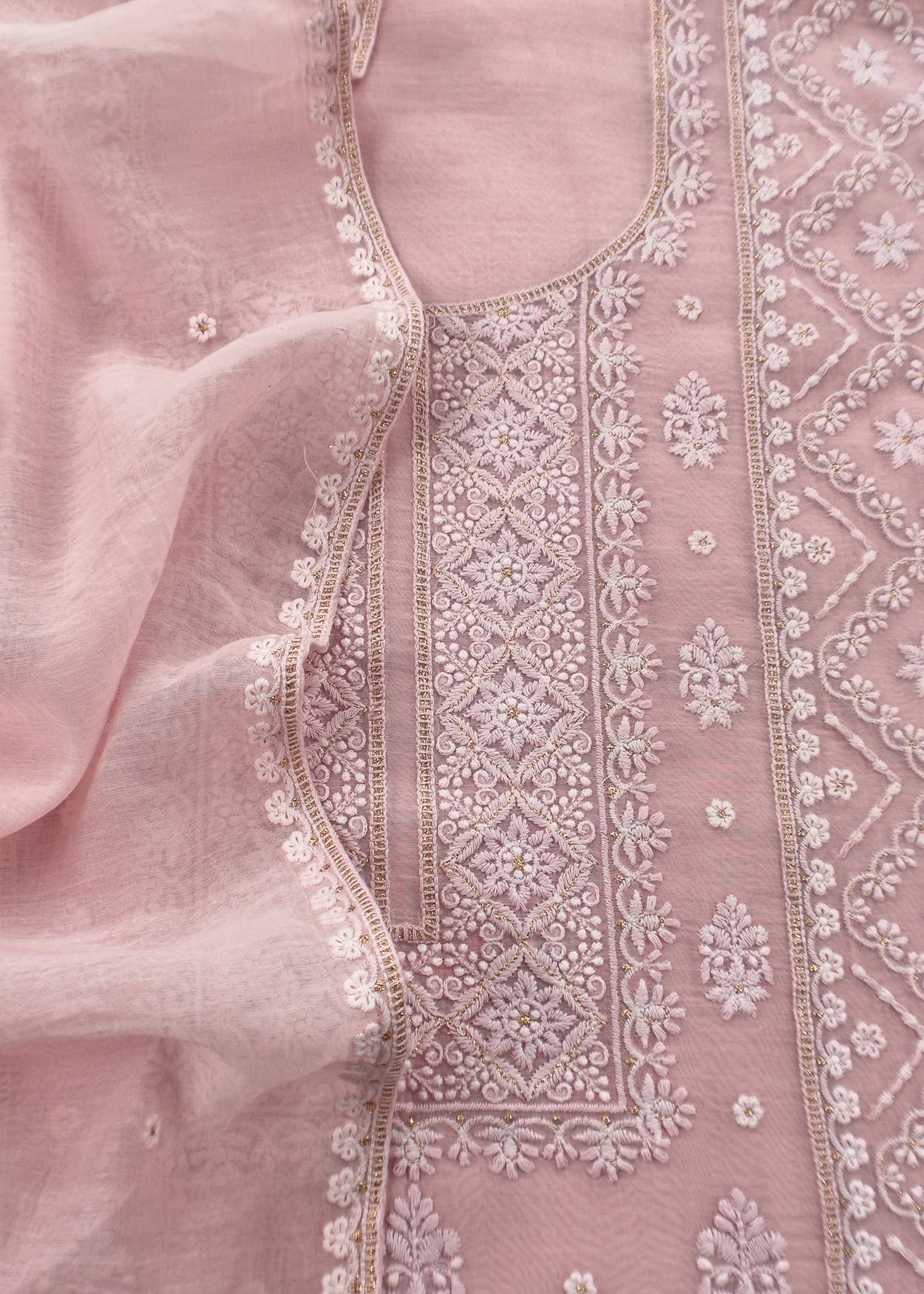 Handloom mulmul unstitched suit fabric

