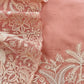 Kalasheel Luxe Peach Handloom Organza Suit With Garden French Embroidery