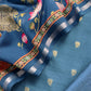 Pure Unstitched Handloom Banarasi Chanderi Suit Brushprint Dupatta