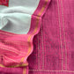 Pure maheshwari suit with Kantha stitch hand embroidered.

