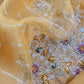 Kalasheel Luxe Honey Yellow Pure Crushed Tissue Kurta And Organza Dupatta With Zardosi And Dabka Handwork