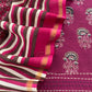 Wine Ajrakh Kurta And Dupatta in Pure Maheshwari Silk Fabric