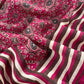 Wine Ajrakh Kurta And Dupatta in Pure Maheshwari Silk Fabric