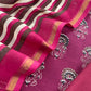 Wine Ajrakh Kurta And Dupatta in Pure Maheshwari Silk Fabric