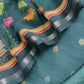 Pure Unstitched Handloom Banarasi Chanderi Suit Brushprint Dupatta