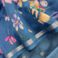 Pure Unstitched Handloom Banarasi Chanderi Suit Brushprint Dupatta