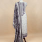 White And Grey Winters Spun Pashmina Digital Print Suit Fabric