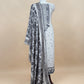 White And Grey Winters Spun Pashmina Digital Print Suit Fabric