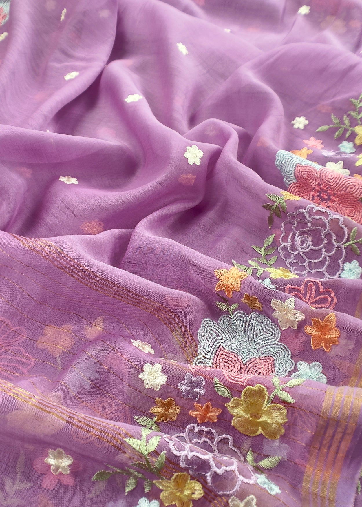 mul cotton unstitched suit with dupatta

