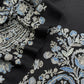 Black Unstitched Woolen Suit With Aari Embroidery Work