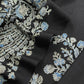 Black Unstitched Woolen Suit With Aari Embroidery Work