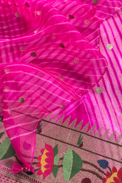 Pure banarasi suit with paithani weaving

