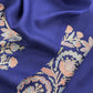 Derk Blue Unstitched Woolen Suit With Aari Embroidery Work