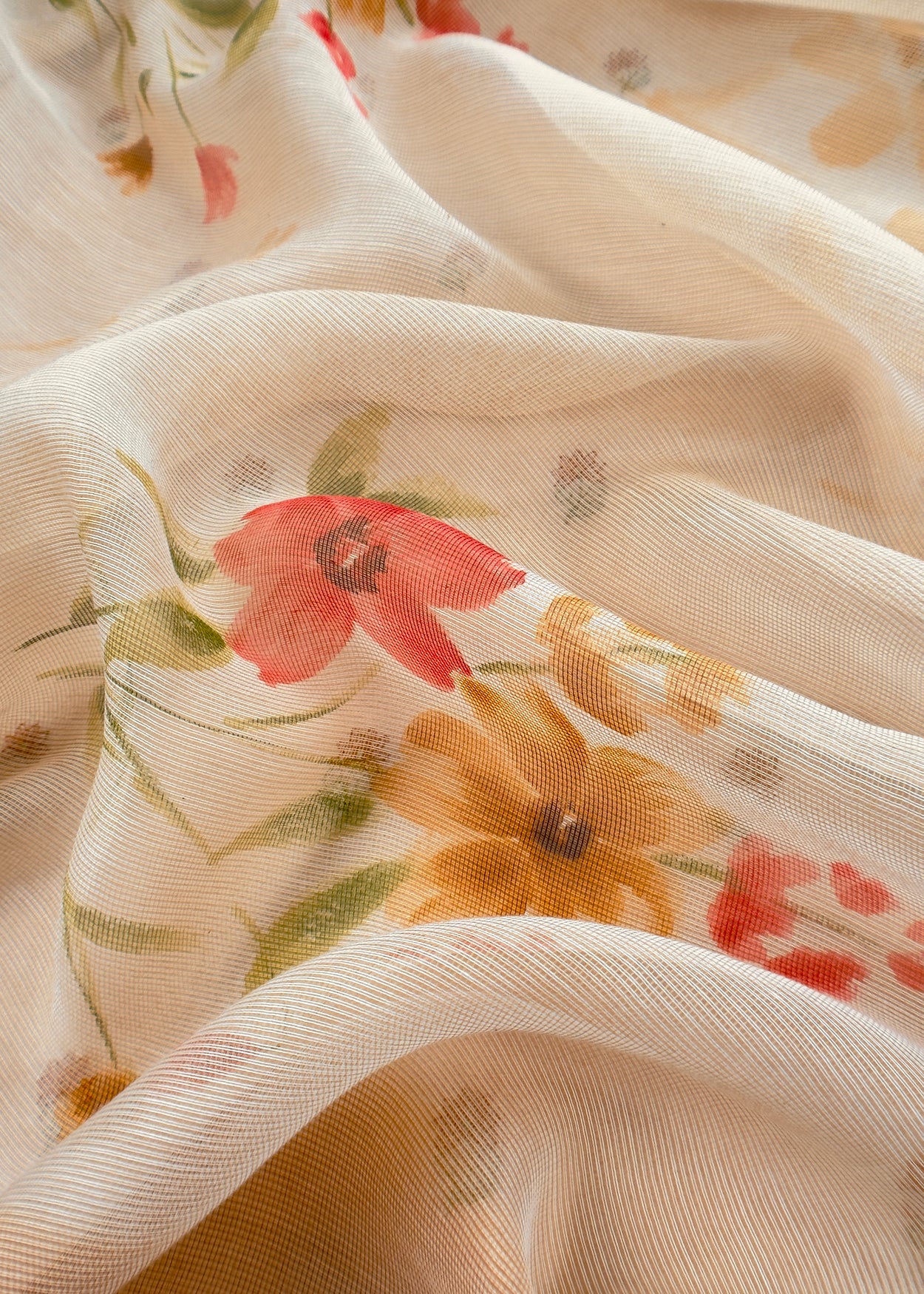 mulmul unstitched suit with mul kota dupatta

