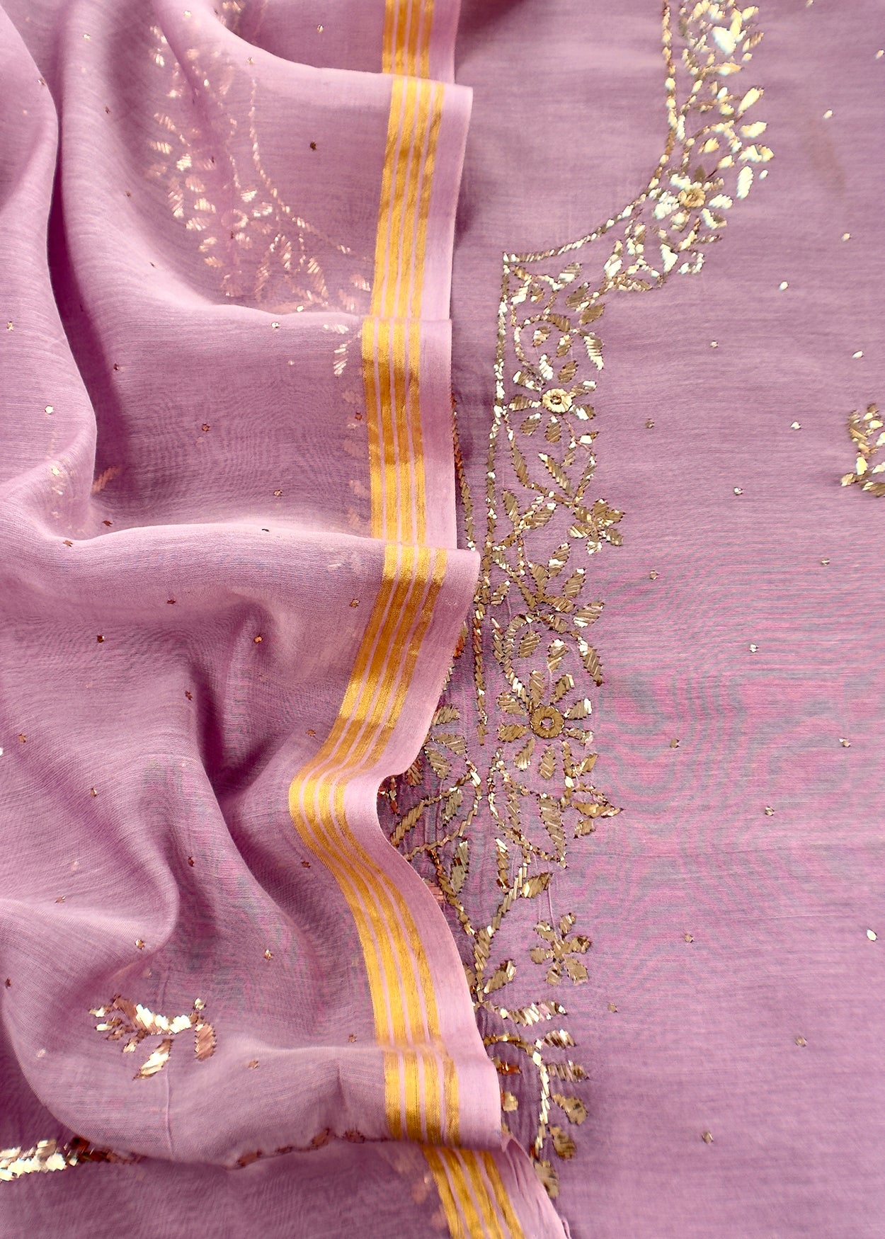 mul cotton unstitched suit with dupatta

