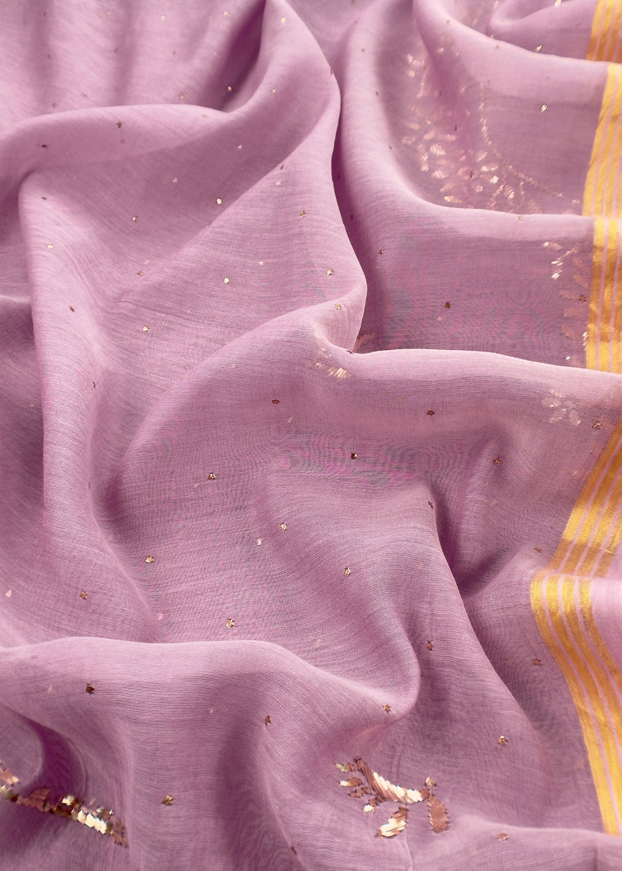 Mul cotton suit with mukaish handwork

