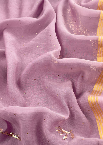 Mul cotton suit with mukaish handwork

