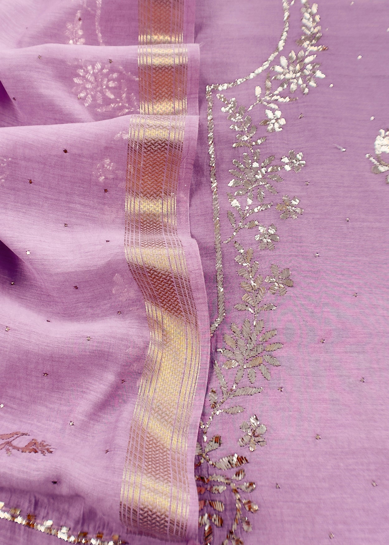 mul cotton unstitched suit with dupatta

