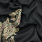 Black Pure Merino Wool With Beautiful Aari Embroidery