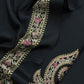 Black Pure Merino Wool With Beautiful Aari Embroidery