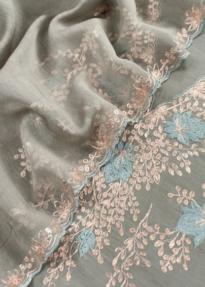 Pure mulmul suit set with pitta work

