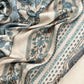 White And Blue Winters Spun Pashmina Digital Print Suit Fabric