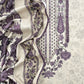 White And Purple Winters Spun Pashmina Digital Print Suit Fabric