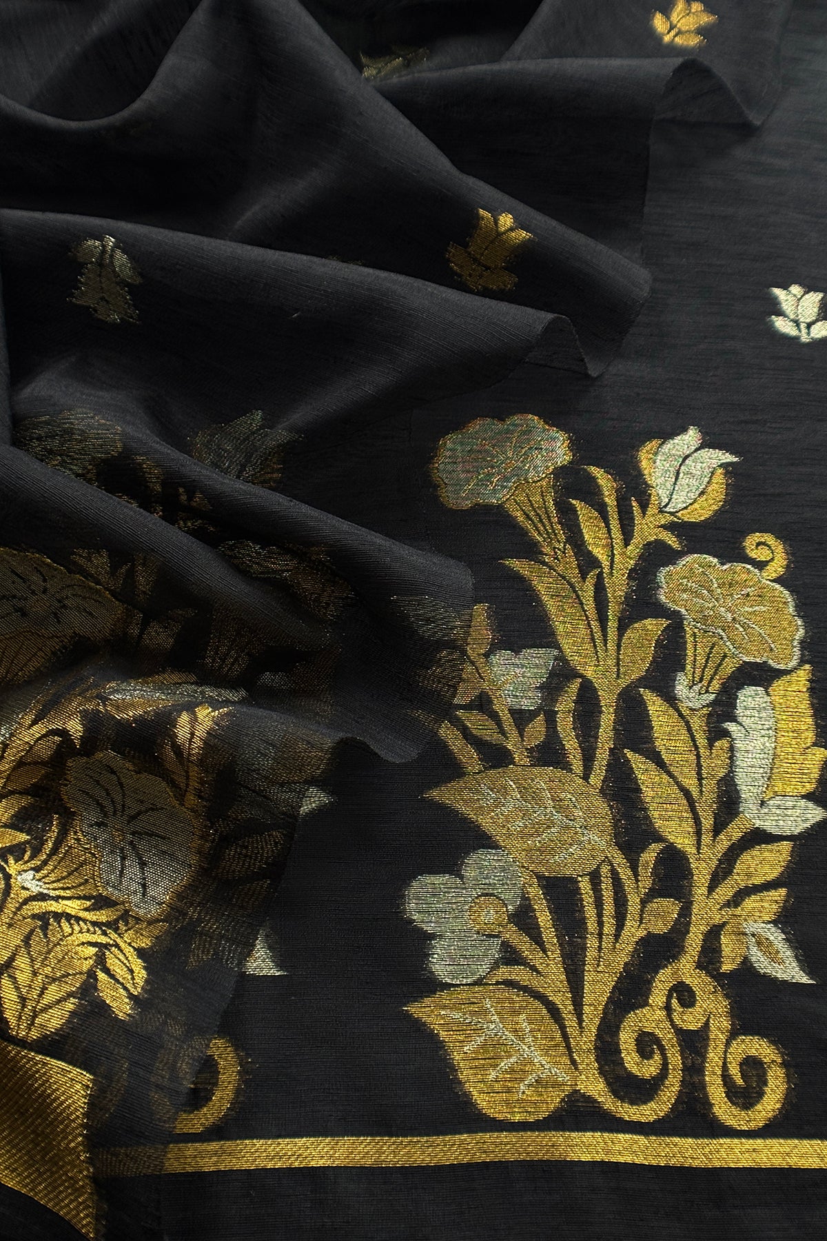 Office wear linen chanderi suit set

