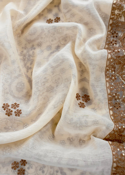 mulmul unstitched suit with dupatta


