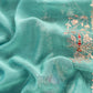 Tiffany Blue Mul Chanderi Unstitched Suit With Pitta Work
