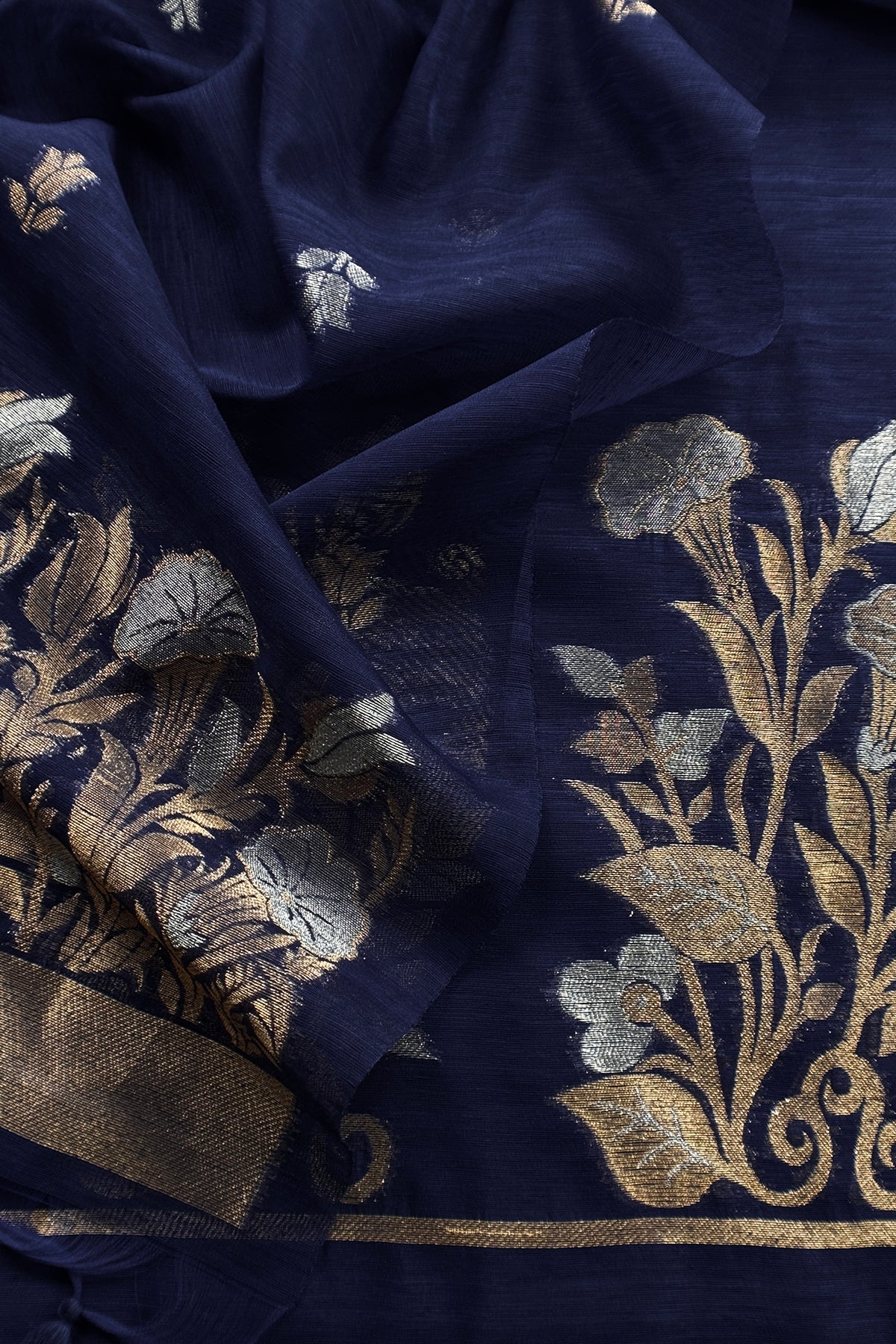 Office wear linen chanderi suit set

