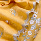 Yellow Pure Mul Cotton Suit With Flower Embroidery