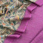 Purple Pashmina Unstitched Suits With Kalamkari Dupatta