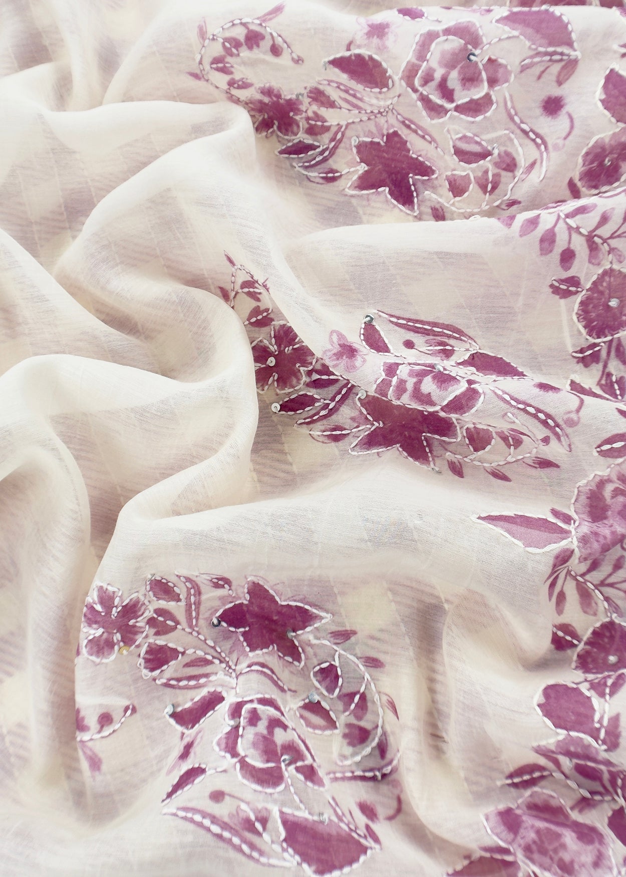 mulmul unstitched suit with dupatta

