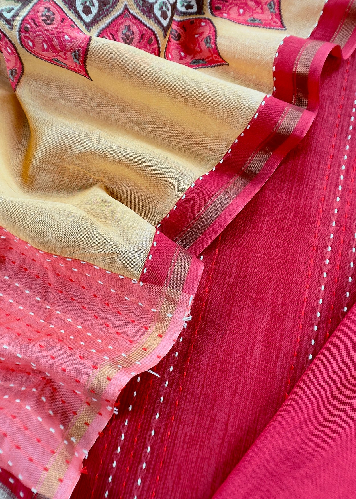 Maheshwari unstitched suit set at the best price

