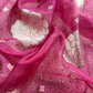 Pink Banarasi Silk Brocade Suit With Organza Dupatta