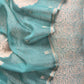 Pine Green Banarasi Silk Brocade Suit With Organza Dupatta