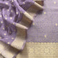 Banarasi Silk Brocade Suit With Organza Dupatta