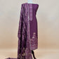 Purple Pure Silk Suit With Kani Gold Zari Weaving