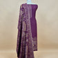 Wine Pure Woolen Suit With Kani Weaving