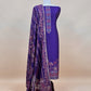 Purple Pure Silk Suit With Kani Gold Zari Weaving