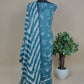 Blue Digital Print  Pakistani Suit In Lawn Fabric