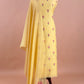 Yellow Linen Chanderi Suit With Lotus Jamdani Weaving