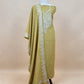 Yellow Woolen Suit With Aari Embroidery