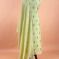 Green Linen Chanderi Suit With Lotus Jamdani Weaving