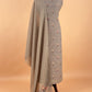 Chikoo Linen Chanderi Suit With Lotus Jamdani Weaving