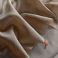 Chikoo Linen Chanderi Suit With Lotus Jamdani Weaving
