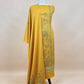 Yellow Pure Merino Wool with Beautiful Aari Embroidery